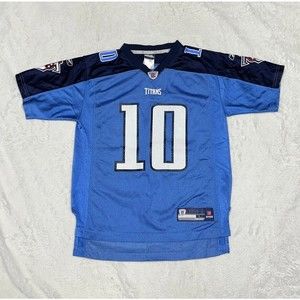 Youth Boys Football Jersey Size Large 14-16 Tennessee Titans #10 Vince Young NFL
